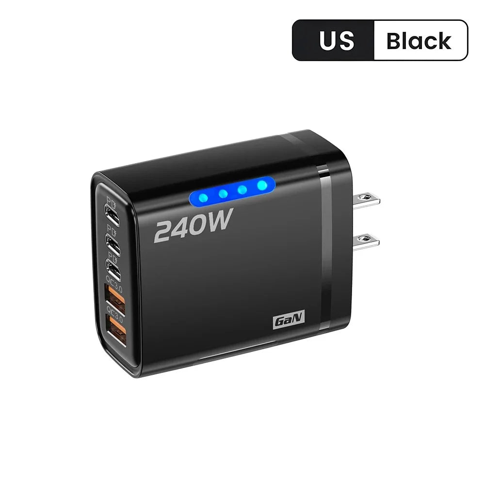 240W 5-in-1 GaN USB-C Wall Charger