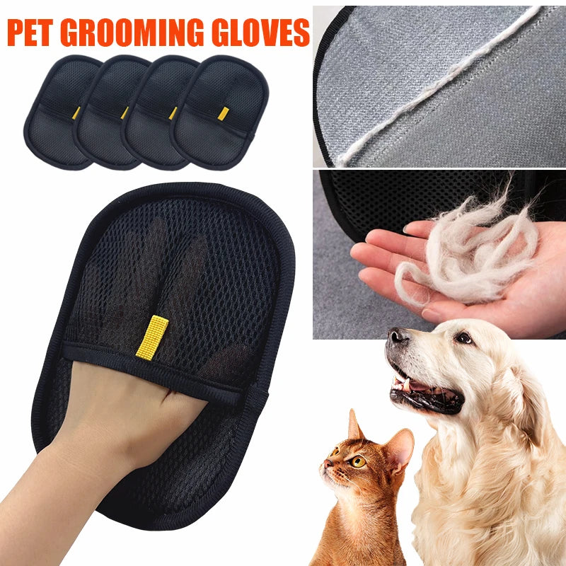 Double-Sided Pet Hair Removal Gloves – Reusable Static Fur Remover