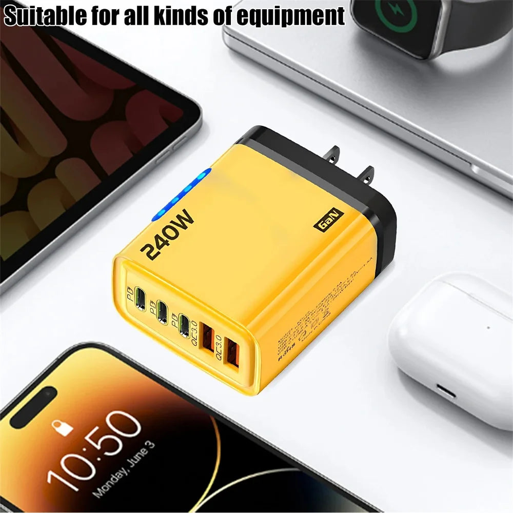 240W 5-in-1 GaN USB-C Wall Charger