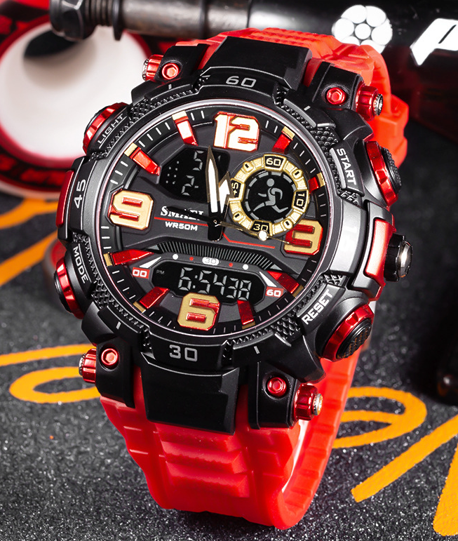 Men's 5ATM Digital-Analog Sports Watch