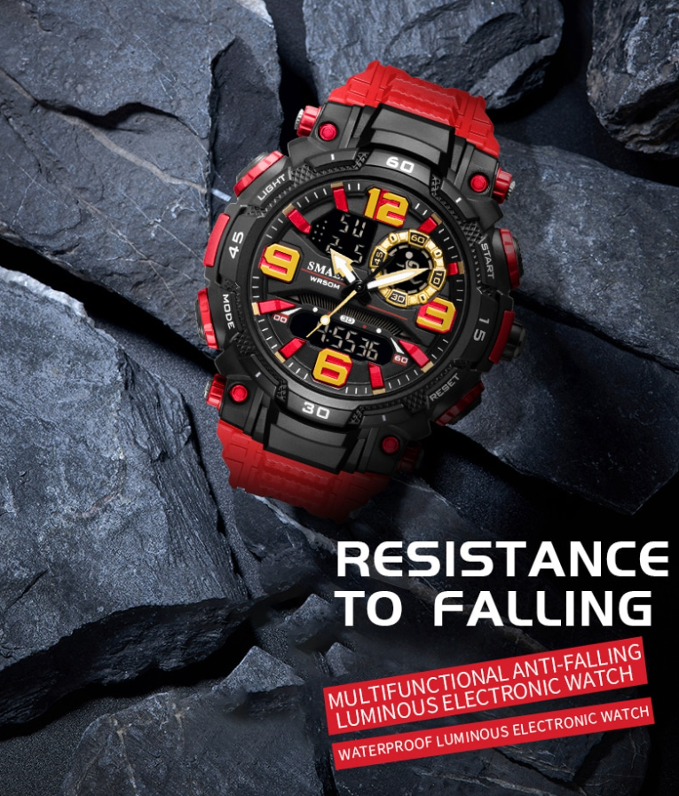 Men's 5ATM Digital-Analog Sports Watch