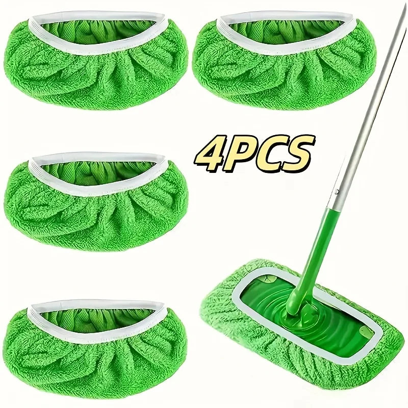 4 Reusable High-Absorbency Mop Cleaning Pads