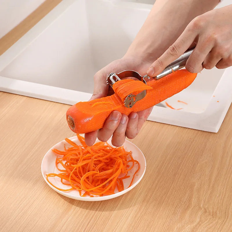 Edelstahl Julienne-Schäler und Reibe