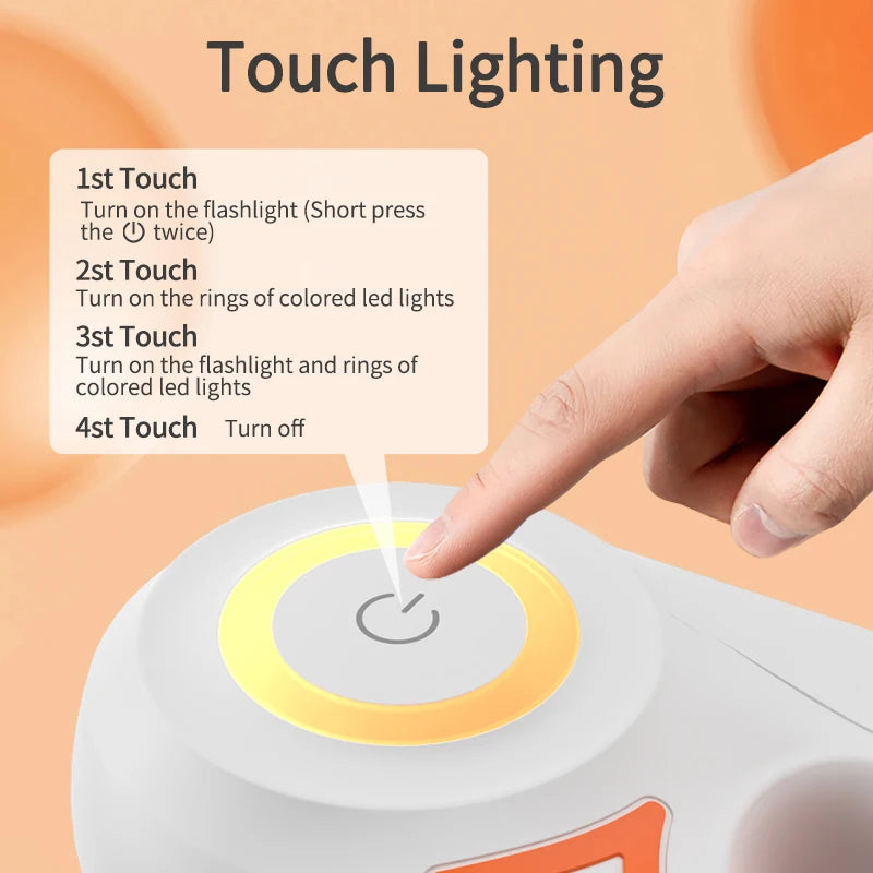 ROJECO 5M LED ausziehbare Hundeleine – Leuchtende Laufleine für Hunde & Welpen
