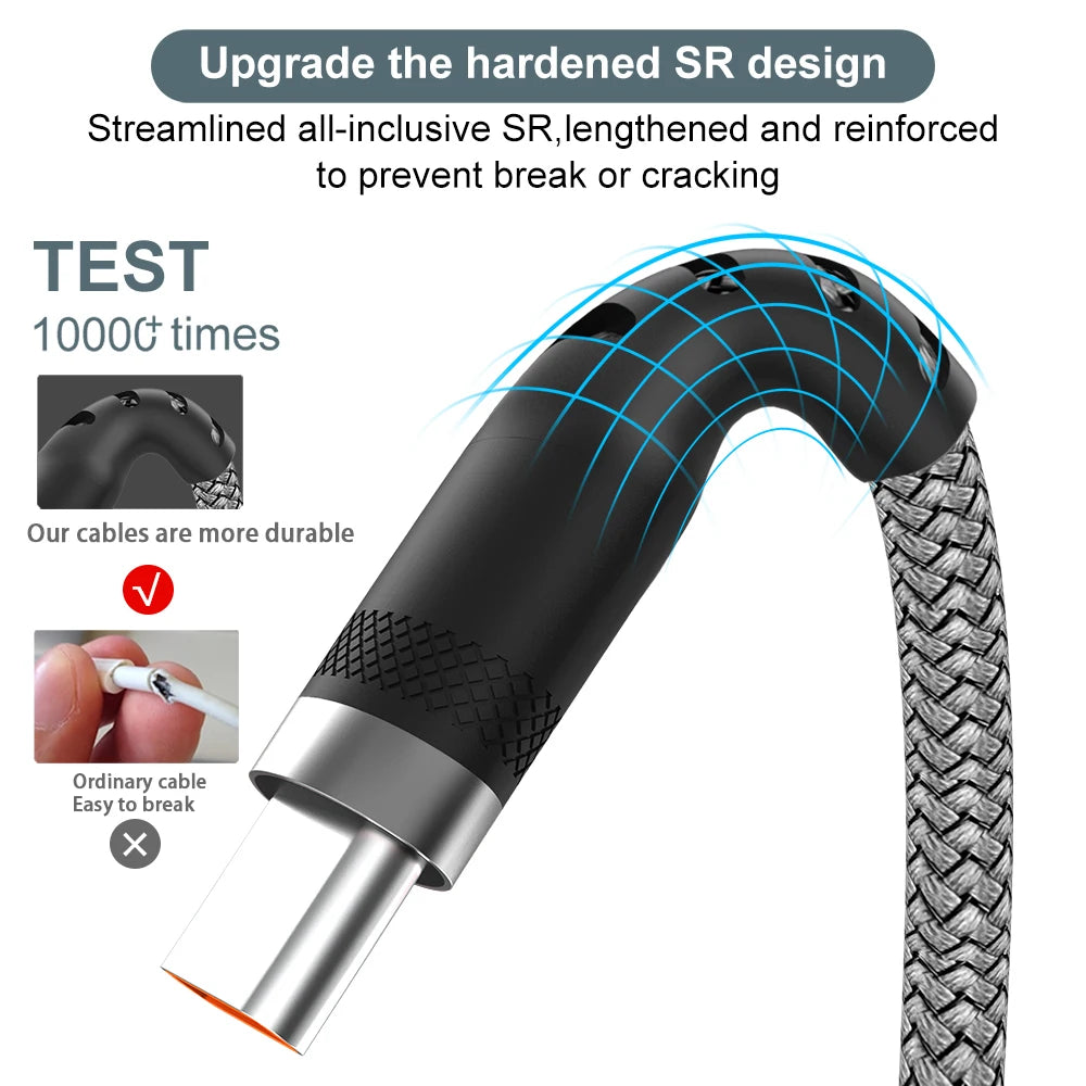 6A Extended-Length USB-C Fast Charging Cable