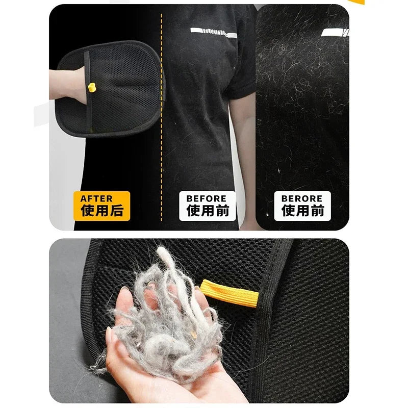 Double-Sided Pet Hair Removal Gloves – Reusable Static Fur Remover