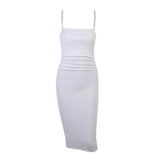Iliya Sexy Backless Dress - Slim Fit White Bodycon 28456