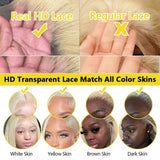 613 Blonde Body Wave Echthaarperücke mit HD-Spitze