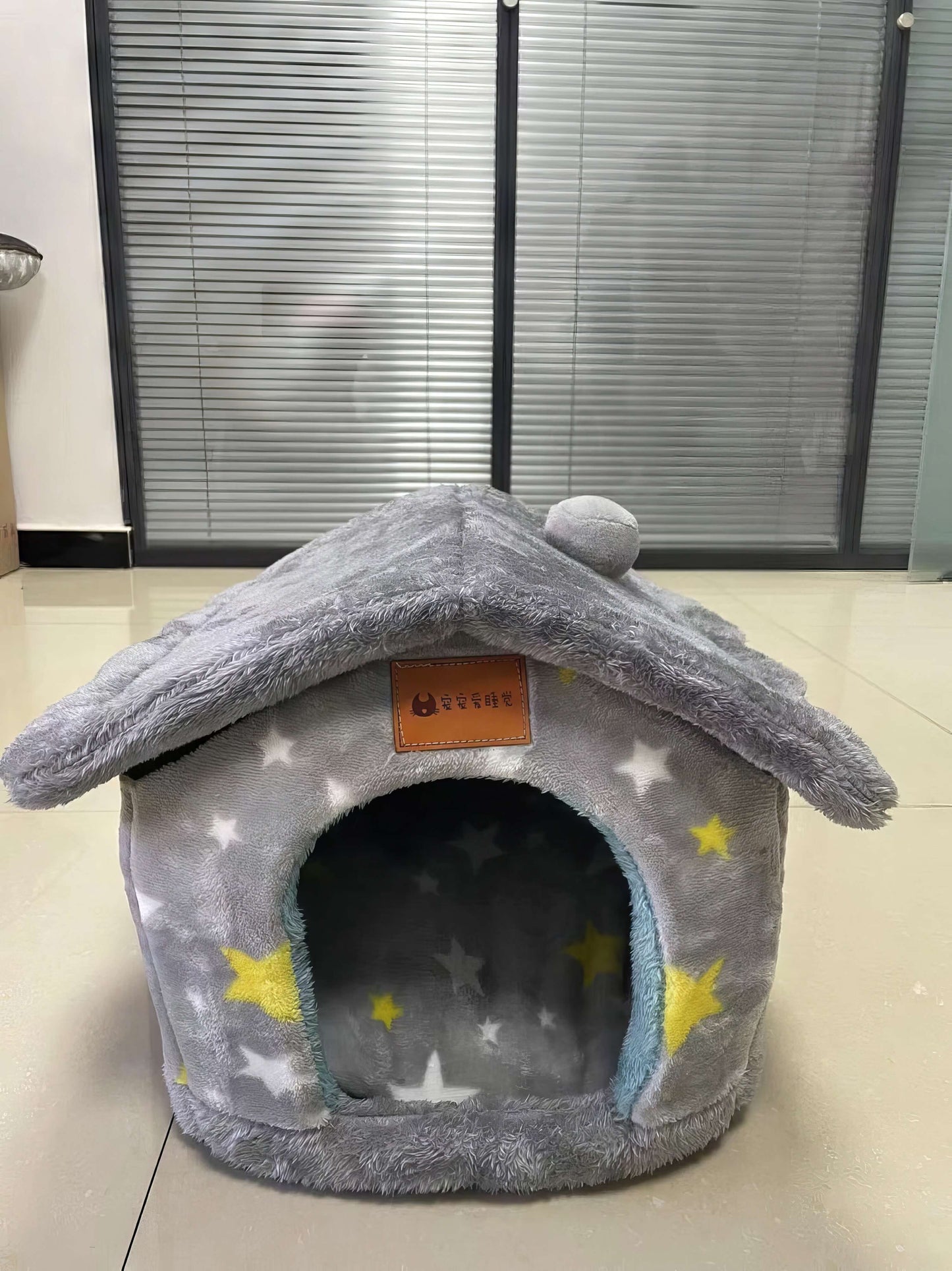 Miya Mie Foldable Cozy Pet House Bed for Cats, Puppies & Small Dogs