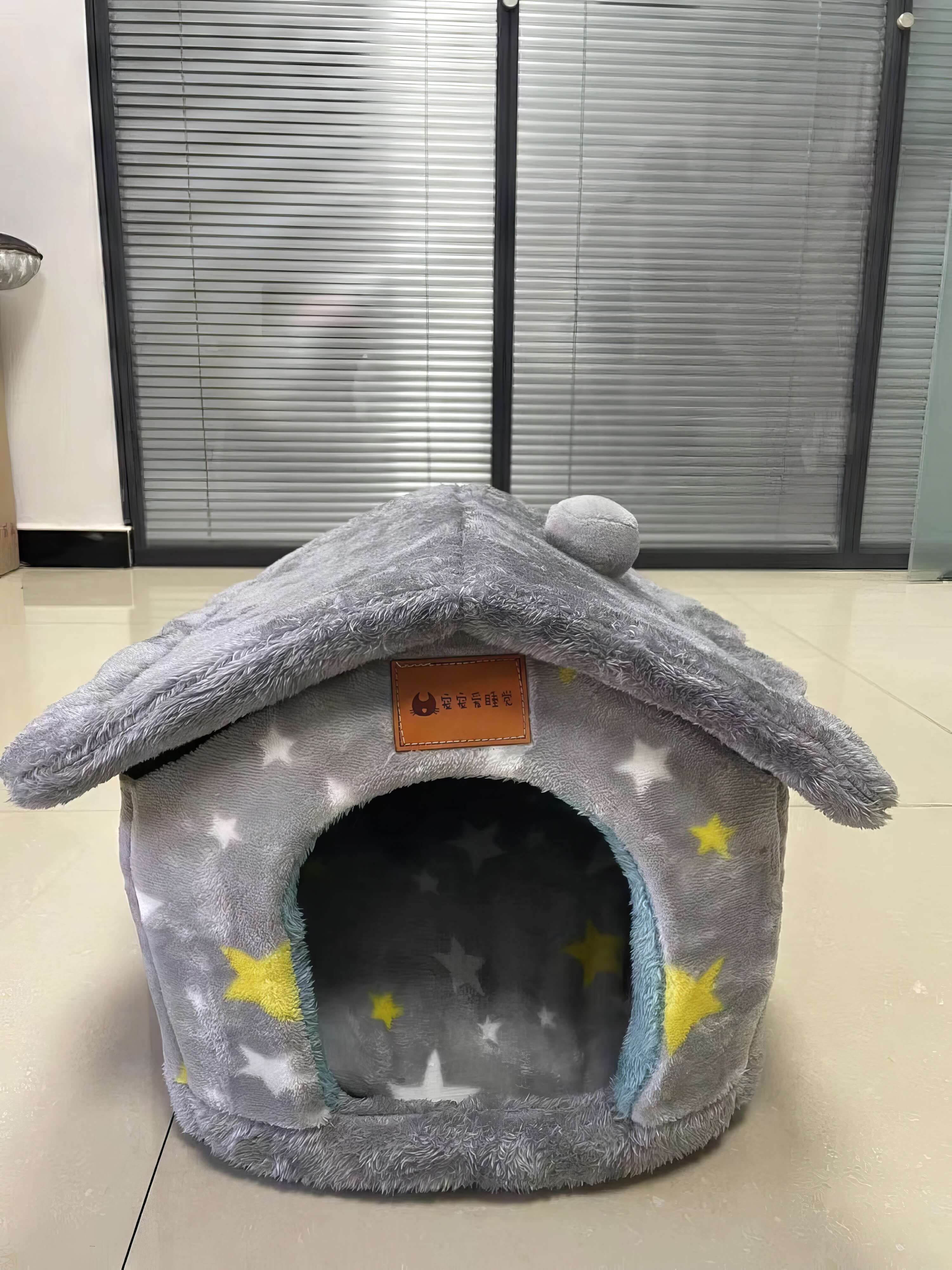 Miya Mie Foldable Cozy Pet House Bed for Cats, Puppies & Small Dogs