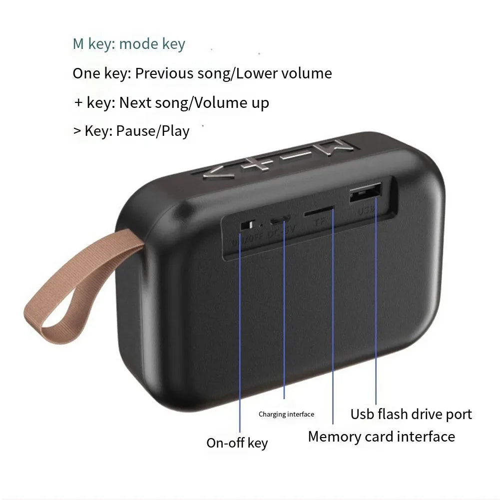 Altavoz estéreo portátil Bluetooth 5.0 para exteriores
