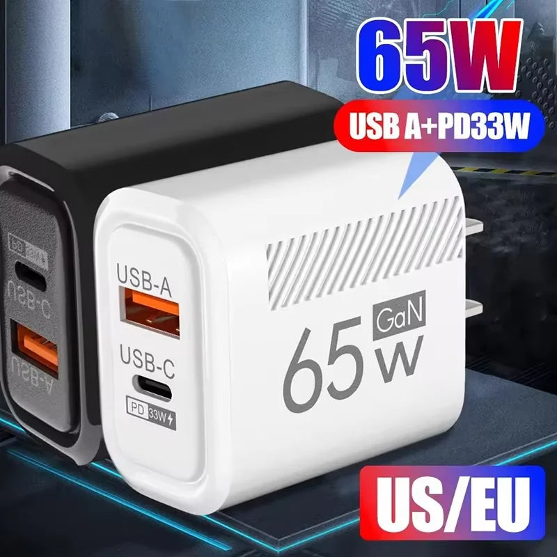 Adaptador de carga rápida USB-C GaN de 65W | cargador Huawei
