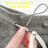 Herramienta flexible de clip con resorte para enhebrar cordones