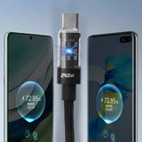 240W Nylon USB-C Cable with LED Display