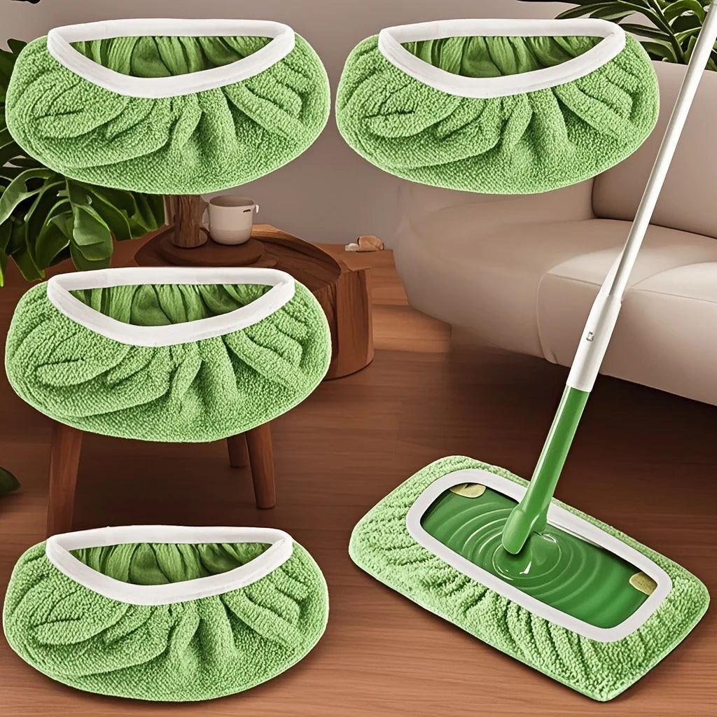 4 Reusable High-Absorbency Mop Cleaning Pads