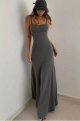 High-End Slim Fit Backless Summer Dress for Women