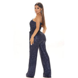 Sleeveless Backless Sequin Slim Fit Fashion Jumpsuit