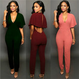 Cloak Jumpsuit, Loose Fit, Backless Design