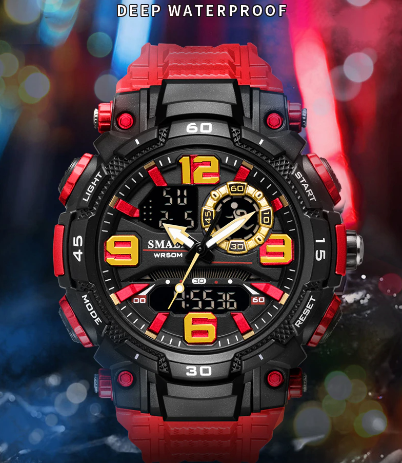 Men's 5ATM Digital-Analog Sports Watch