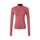 Women's Long Sleeve Zip Sports Jacket for Yoga & Running