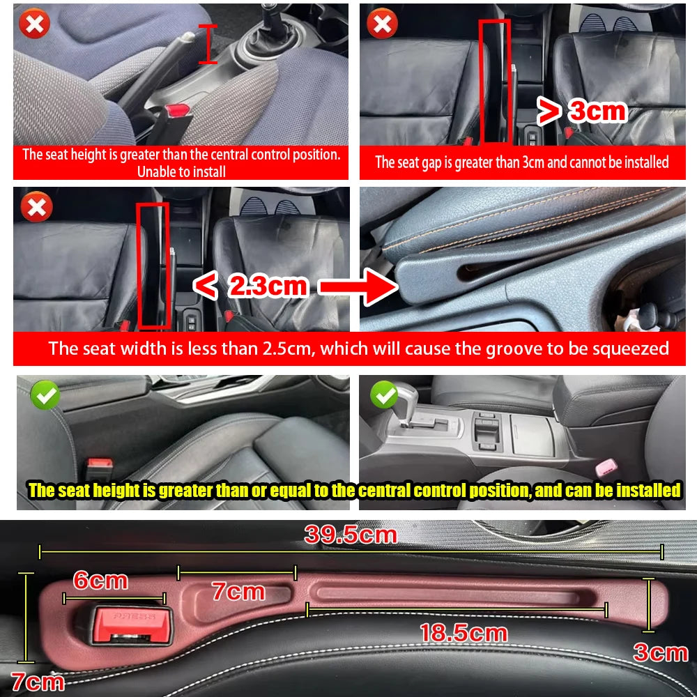 Universal Car Seat Gap Filler Organizer