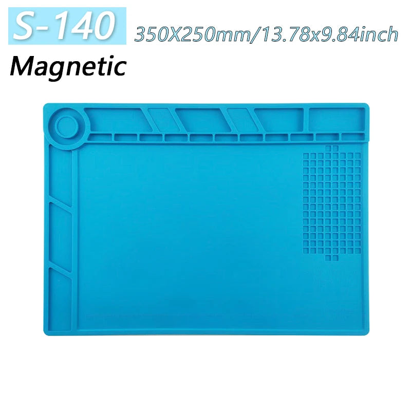 Heat-Resistant Magnetic Silicone Soldering Work Mat