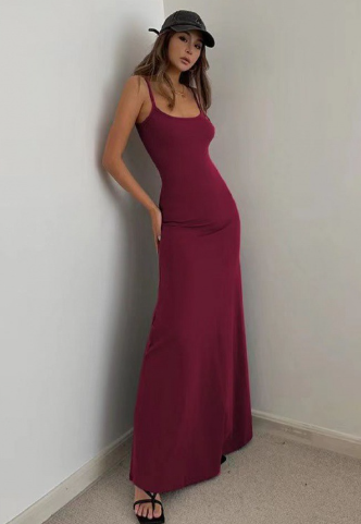 High-End Slim Fit Backless Summer Dress for Women