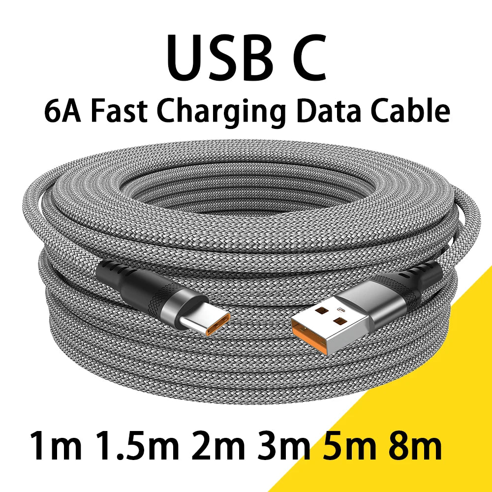 6A Extended-Length USB-C Fast Charging Cable