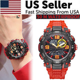 Men's 5ATM Digital-Analog Sports Watch