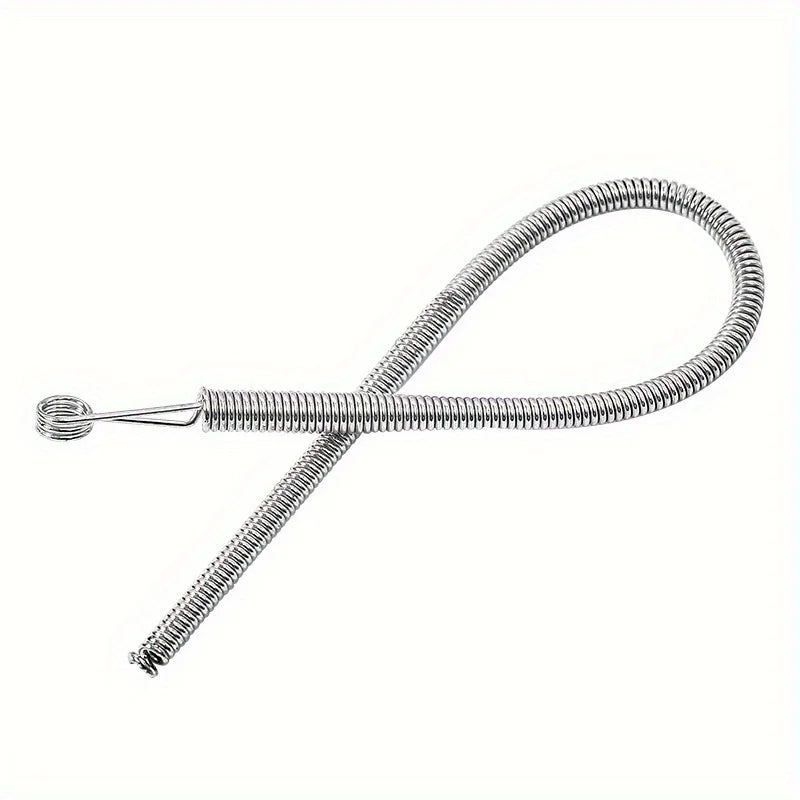 Herramienta flexible de clip con resorte para enhebrar cordones