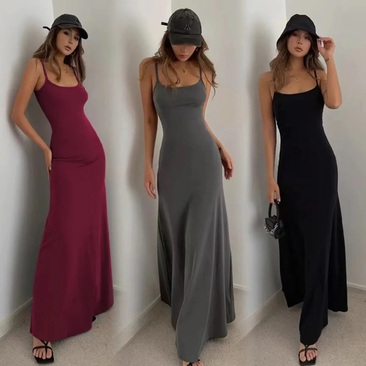 High-End Slim Fit Backless Summer Dress for Women