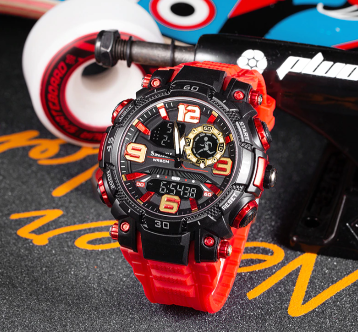 Men's 5ATM Digital-Analog Sports Watch