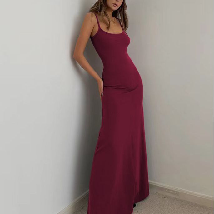 High-End Slim Fit Backless Summer Dress for Women