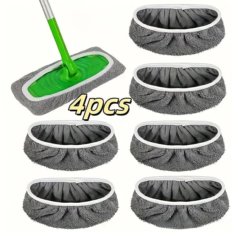 4 Reusable High-Absorbency Mop Cleaning Pads