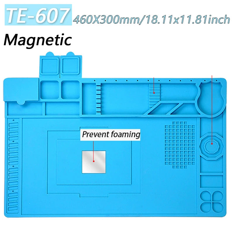 Heat-Resistant Magnetic Silicone Soldering Work Mat