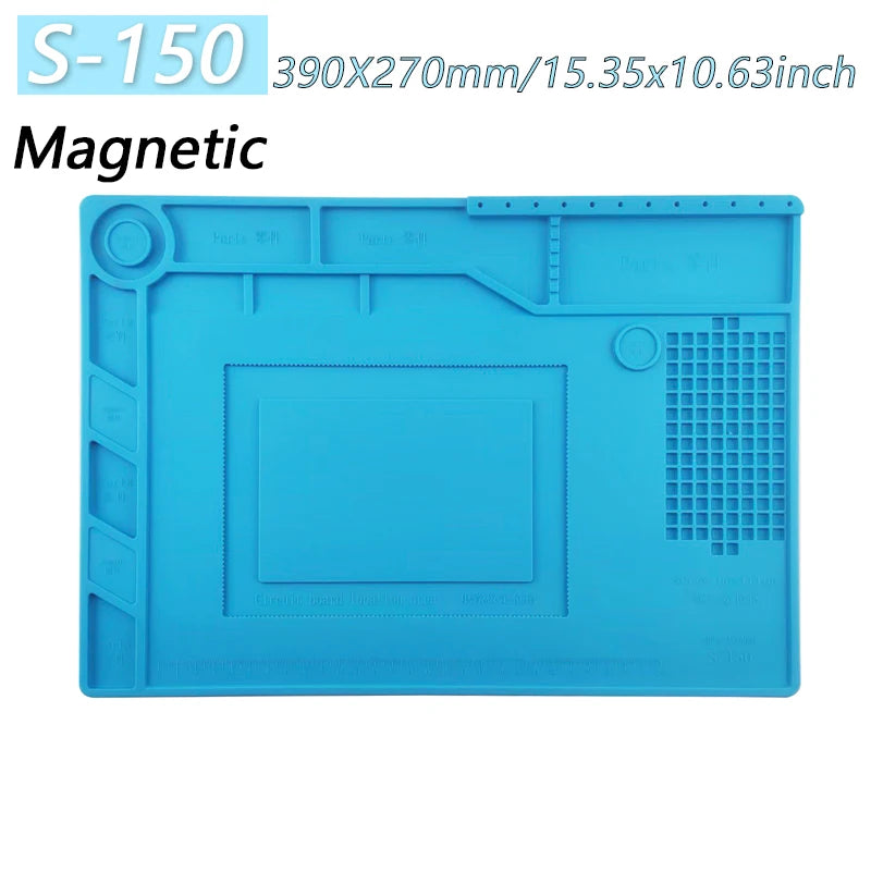 Heat-Resistant Magnetic Silicone Soldering Work Mat