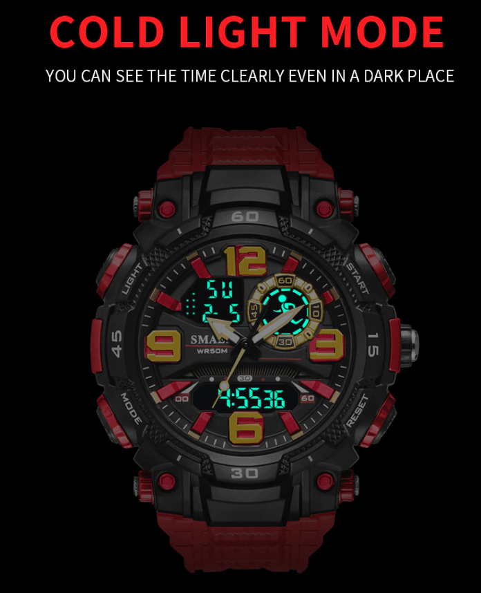 Men's 5ATM Digital-Analog Sports Watch