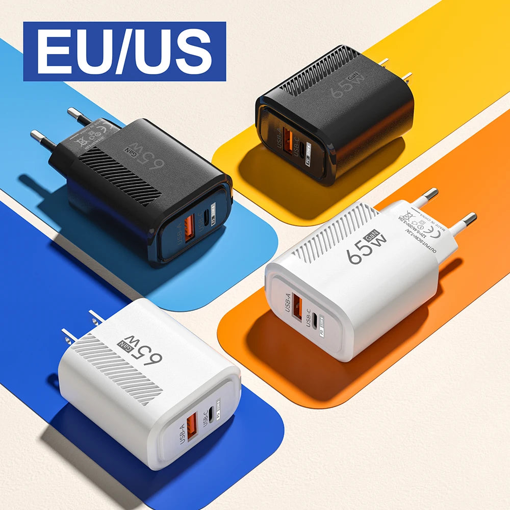 Adaptador de carga rápida USB-C GaN de 65W | cargador Huawei